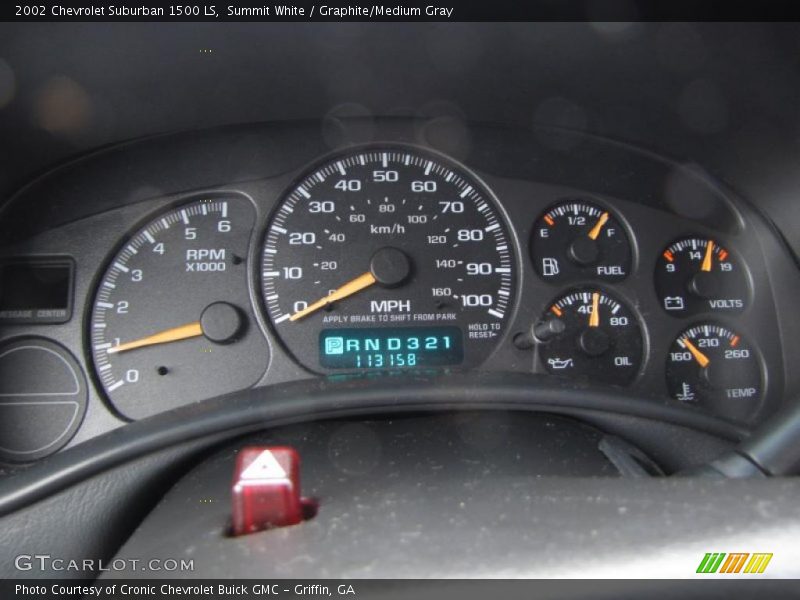  2002 Suburban 1500 LS 1500 LS Gauges