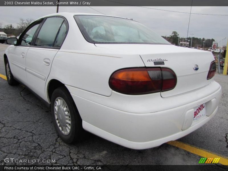 Summit White / Gray 2003 Chevrolet Malibu Sedan