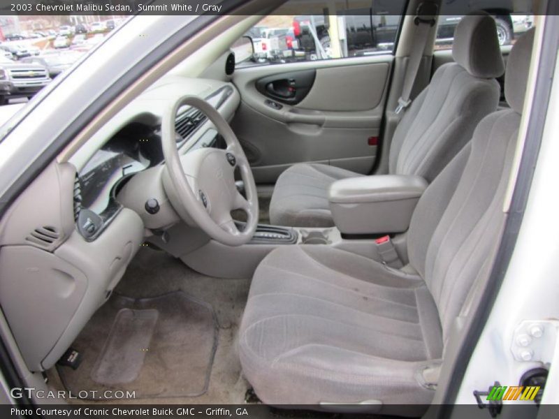 Summit White / Gray 2003 Chevrolet Malibu Sedan
