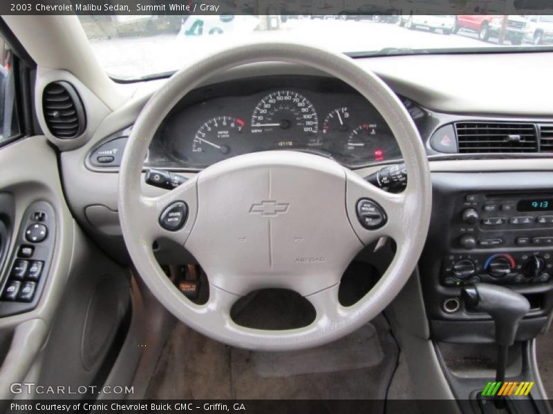 Summit White / Gray 2003 Chevrolet Malibu Sedan