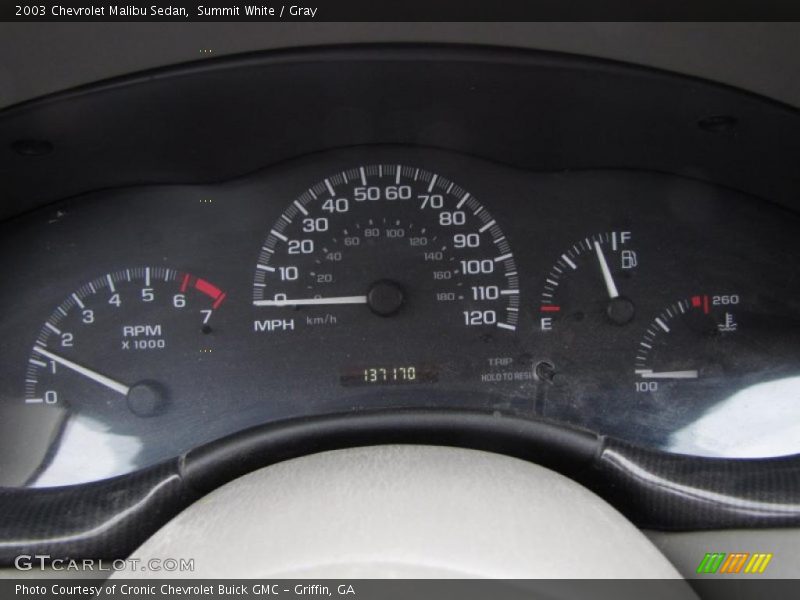 Summit White / Gray 2003 Chevrolet Malibu Sedan