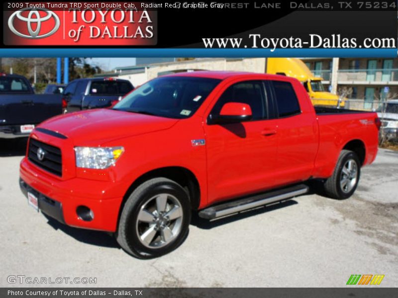 Radiant Red / Graphite Gray 2009 Toyota Tundra TRD Sport Double Cab