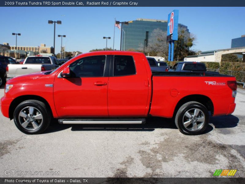 Radiant Red / Graphite Gray 2009 Toyota Tundra TRD Sport Double Cab