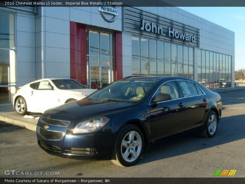 Imperial Blue Metallic / Titanium 2010 Chevrolet Malibu LS Sedan