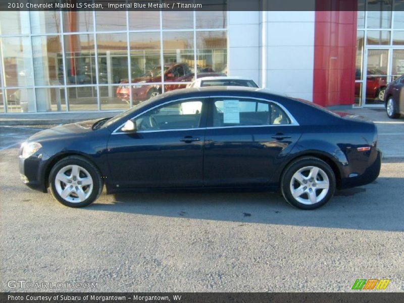 Imperial Blue Metallic / Titanium 2010 Chevrolet Malibu LS Sedan