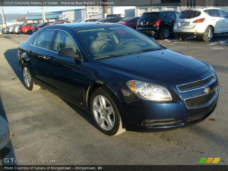Imperial Blue Metallic / Titanium 2010 Chevrolet Malibu LS Sedan