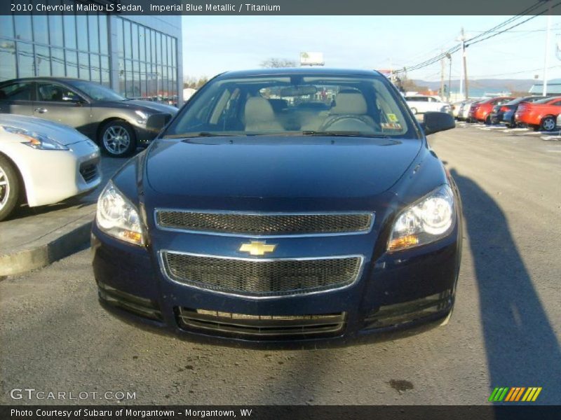 Imperial Blue Metallic / Titanium 2010 Chevrolet Malibu LS Sedan
