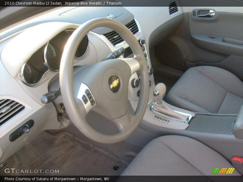 Imperial Blue Metallic / Titanium 2010 Chevrolet Malibu LS Sedan