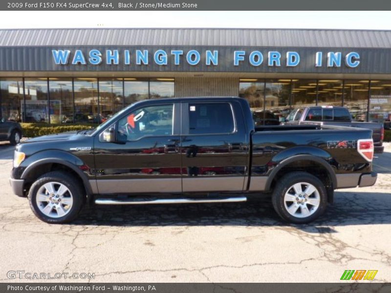 Black / Stone/Medium Stone 2009 Ford F150 FX4 SuperCrew 4x4