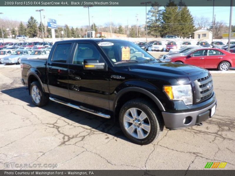 Black / Stone/Medium Stone 2009 Ford F150 FX4 SuperCrew 4x4