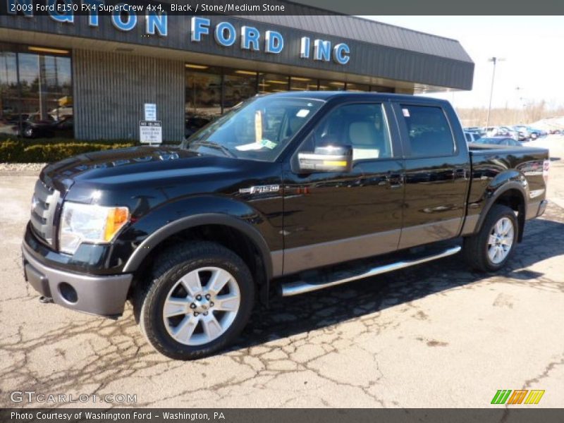 Black / Stone/Medium Stone 2009 Ford F150 FX4 SuperCrew 4x4