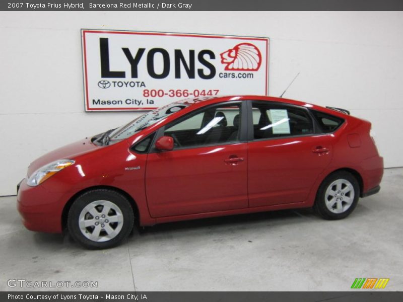 Barcelona Red Metallic / Dark Gray 2007 Toyota Prius Hybrid