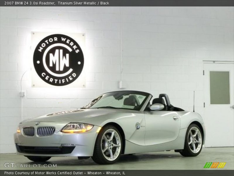Titanium Silver Metallic / Black 2007 BMW Z4 3.0si Roadster