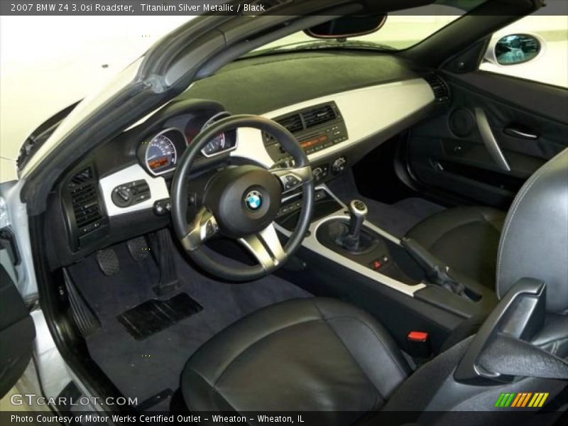 Titanium Silver Metallic / Black 2007 BMW Z4 3.0si Roadster