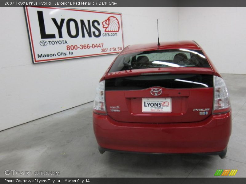 Barcelona Red Metallic / Dark Gray 2007 Toyota Prius Hybrid