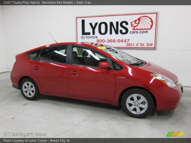 Barcelona Red Metallic / Dark Gray 2007 Toyota Prius Hybrid