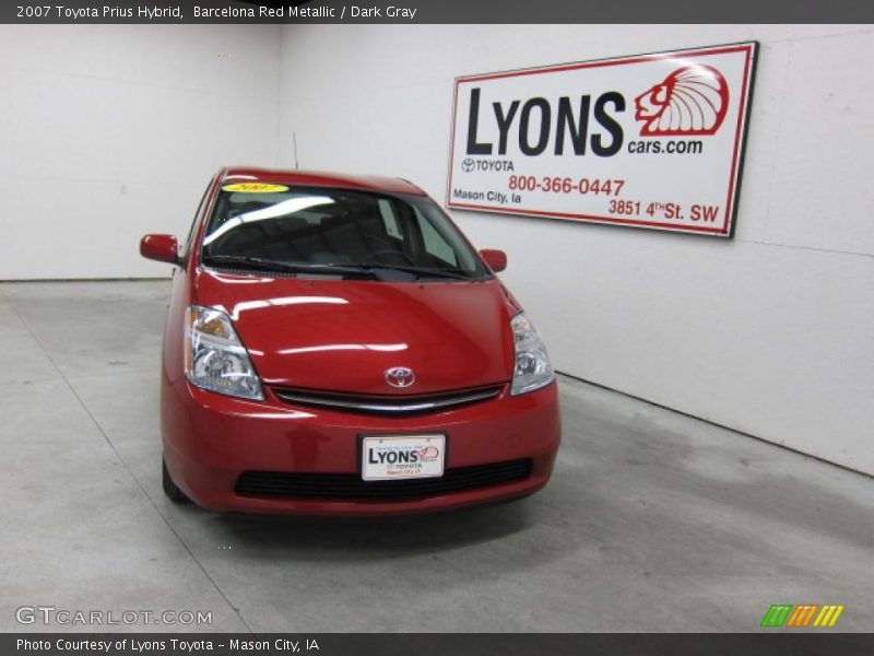 Barcelona Red Metallic / Dark Gray 2007 Toyota Prius Hybrid