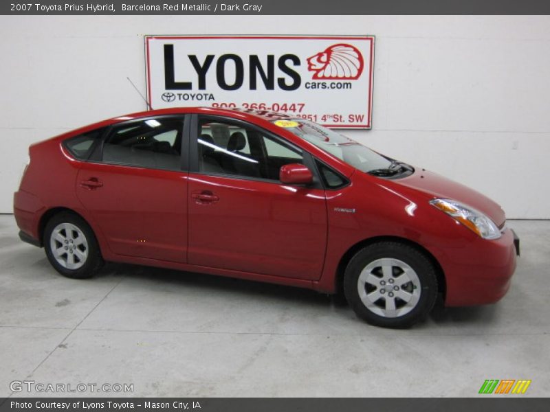 Barcelona Red Metallic / Dark Gray 2007 Toyota Prius Hybrid