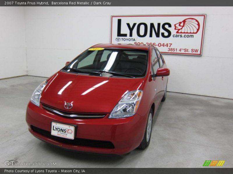 Barcelona Red Metallic / Dark Gray 2007 Toyota Prius Hybrid