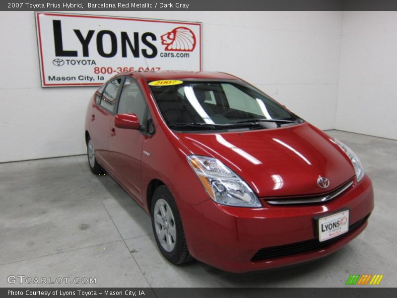 Barcelona Red Metallic / Dark Gray 2007 Toyota Prius Hybrid