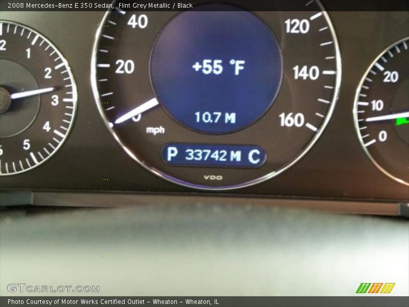 Flint Grey Metallic / Black 2008 Mercedes-Benz E 350 Sedan
