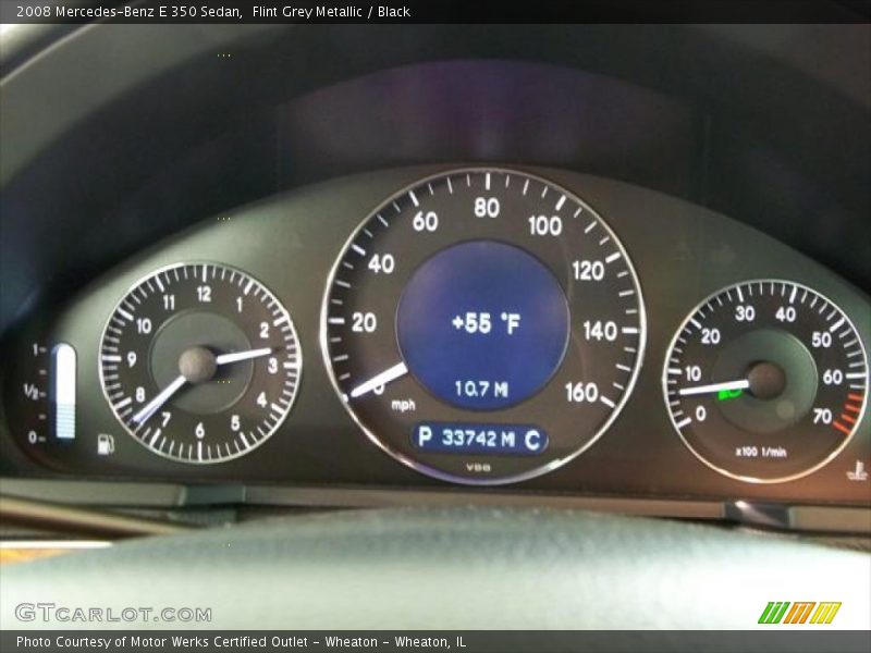 Flint Grey Metallic / Black 2008 Mercedes-Benz E 350 Sedan