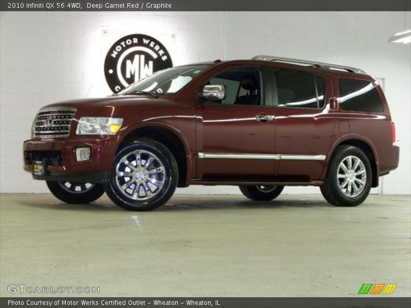 Deep Garnet Red / Graphite 2010 Infiniti QX 56 4WD