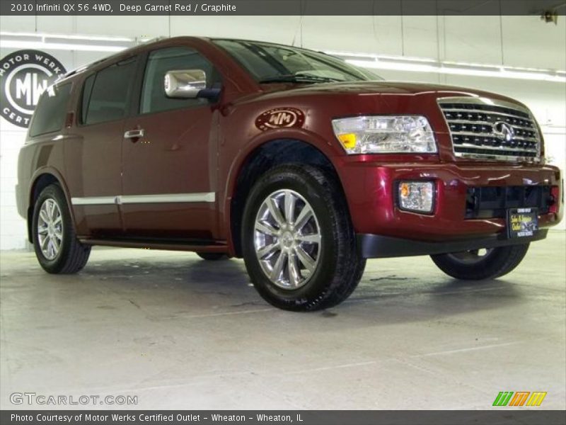 Deep Garnet Red / Graphite 2010 Infiniti QX 56 4WD