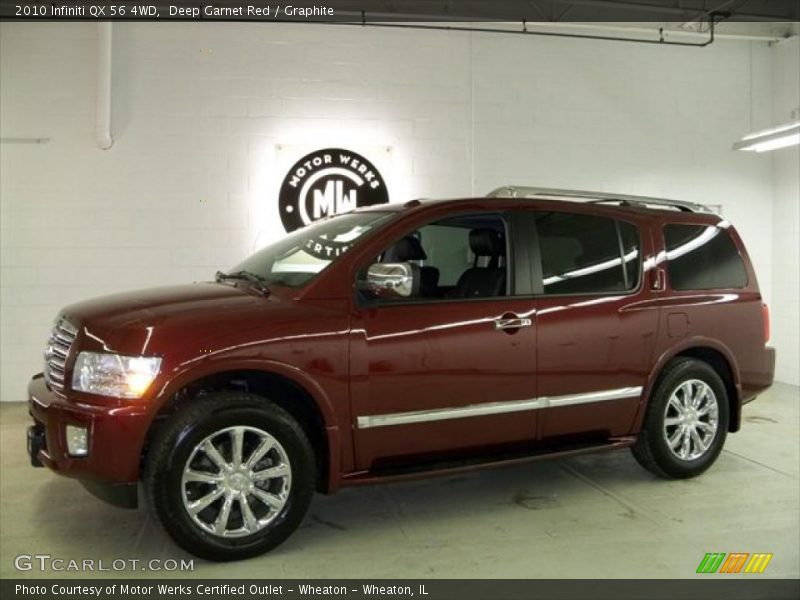 Deep Garnet Red / Graphite 2010 Infiniti QX 56 4WD