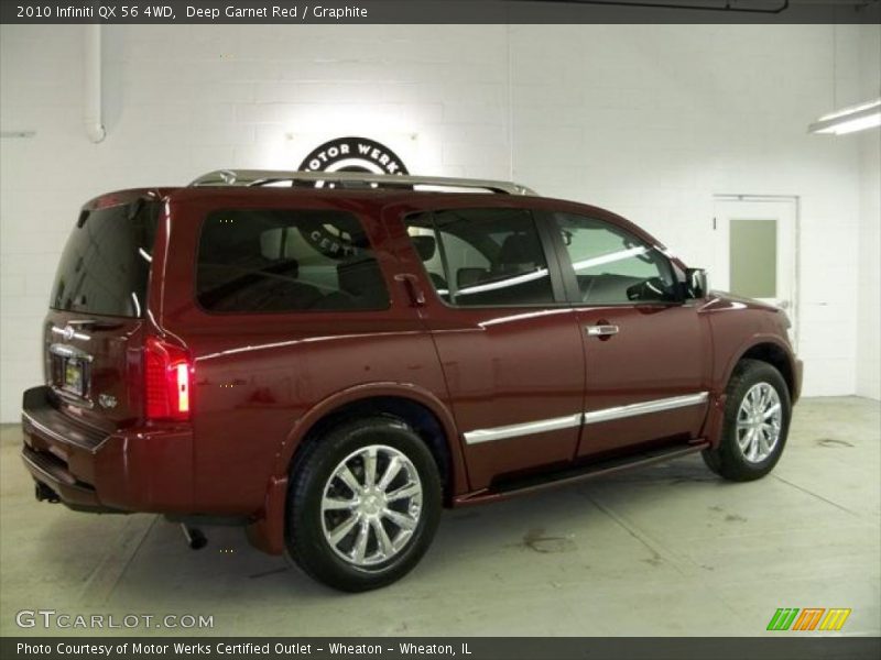 Deep Garnet Red / Graphite 2010 Infiniti QX 56 4WD