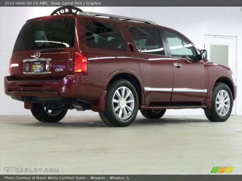 Deep Garnet Red / Graphite 2010 Infiniti QX 56 4WD