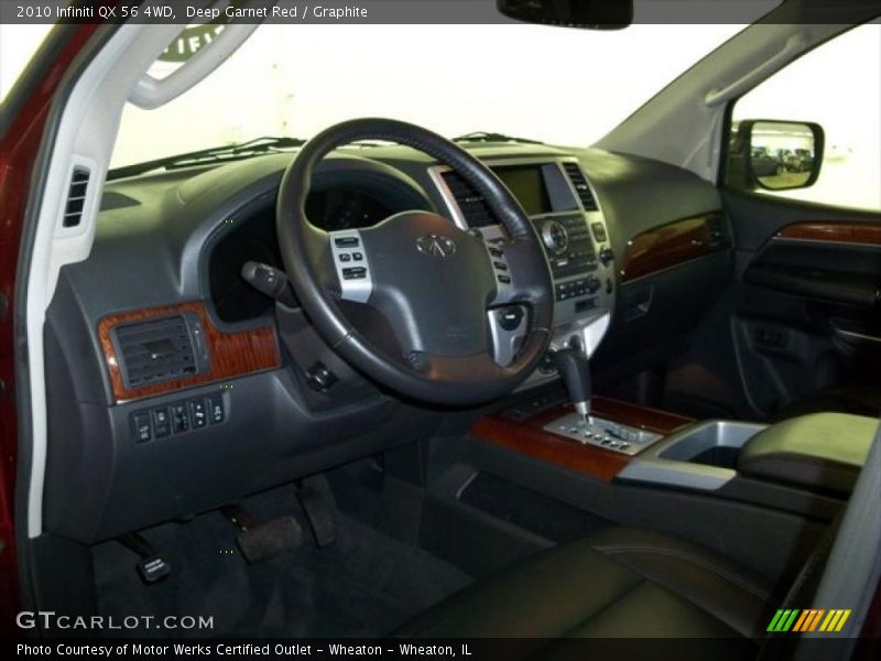 Deep Garnet Red / Graphite 2010 Infiniti QX 56 4WD