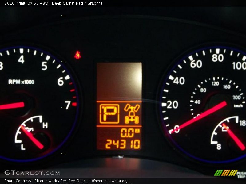 Deep Garnet Red / Graphite 2010 Infiniti QX 56 4WD