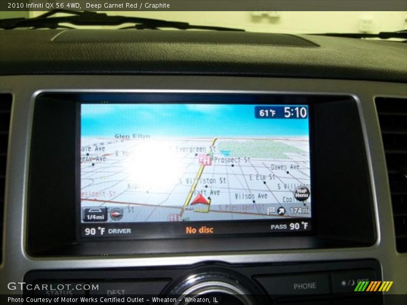 Deep Garnet Red / Graphite 2010 Infiniti QX 56 4WD