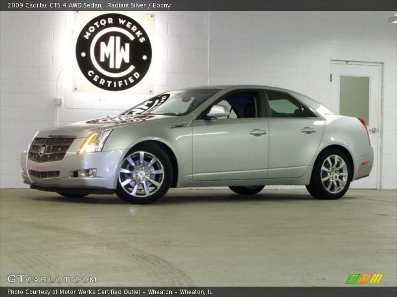 Radiant Silver / Ebony 2009 Cadillac CTS 4 AWD Sedan