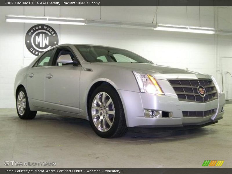 Radiant Silver / Ebony 2009 Cadillac CTS 4 AWD Sedan