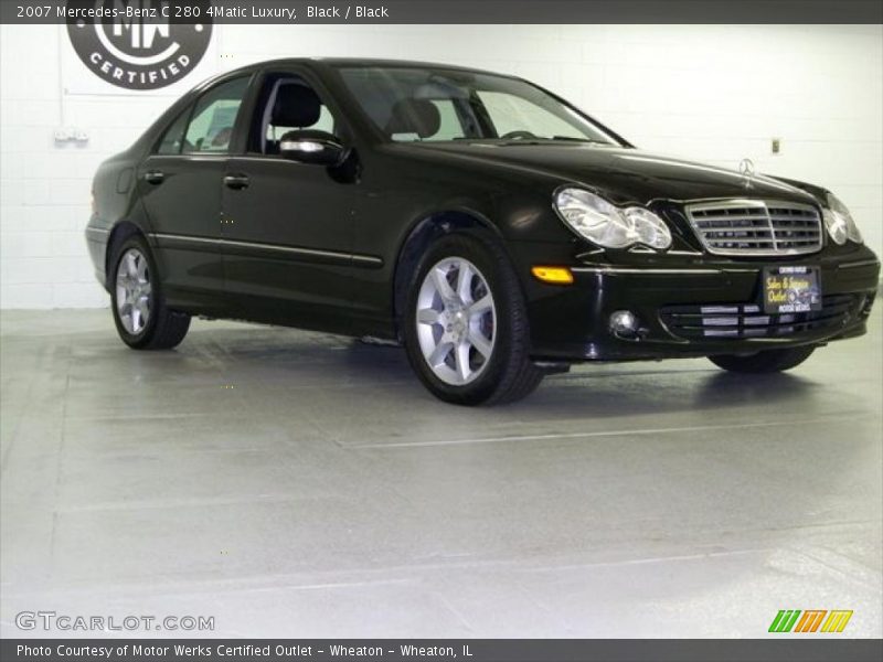 Black / Black 2007 Mercedes-Benz C 280 4Matic Luxury