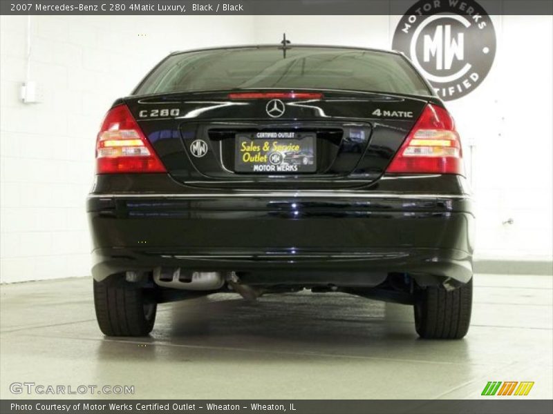 Black / Black 2007 Mercedes-Benz C 280 4Matic Luxury