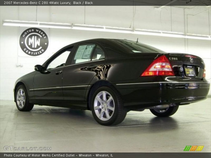 Black / Black 2007 Mercedes-Benz C 280 4Matic Luxury