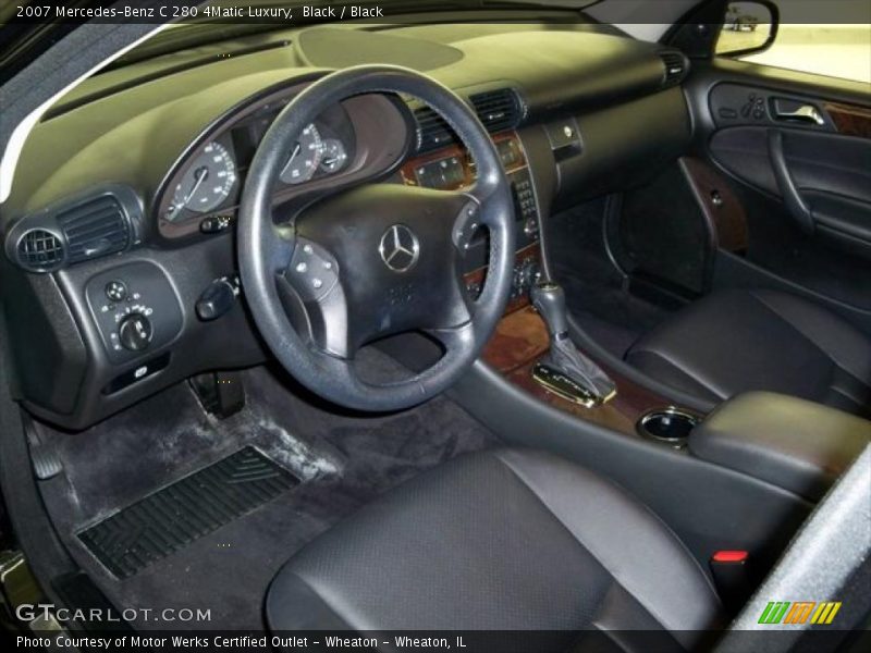 Black / Black 2007 Mercedes-Benz C 280 4Matic Luxury