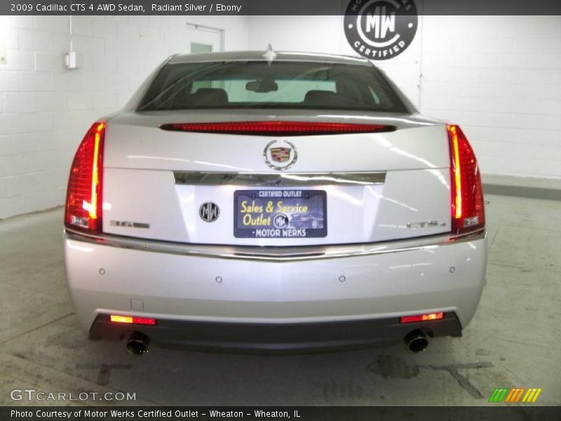Radiant Silver / Ebony 2009 Cadillac CTS 4 AWD Sedan