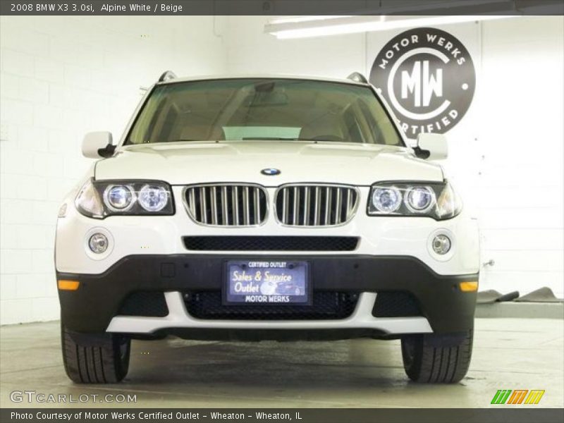 Alpine White / Beige 2008 BMW X3 3.0si