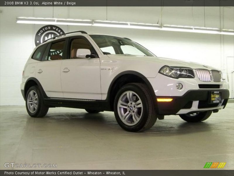 Alpine White / Beige 2008 BMW X3 3.0si