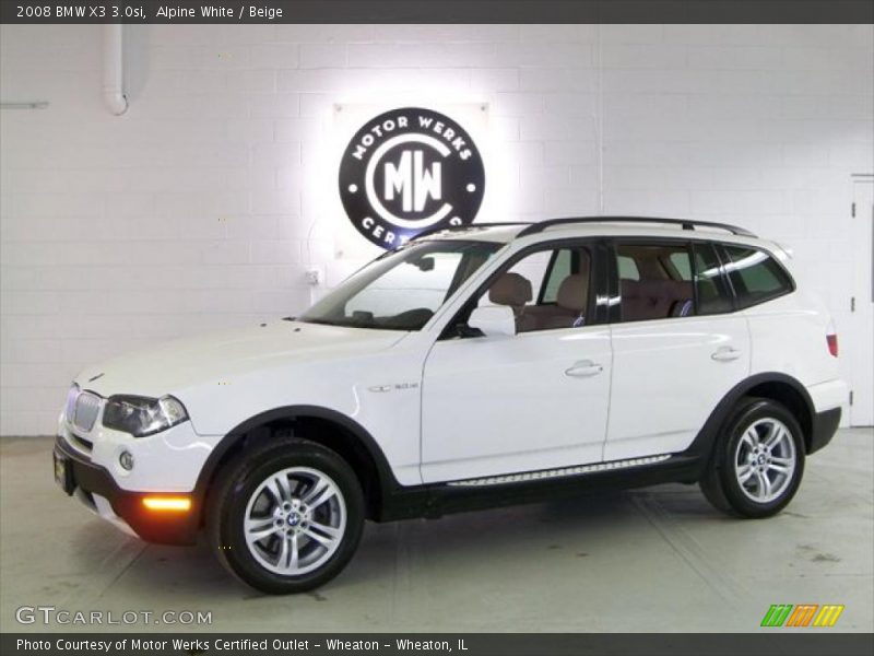 Alpine White / Beige 2008 BMW X3 3.0si