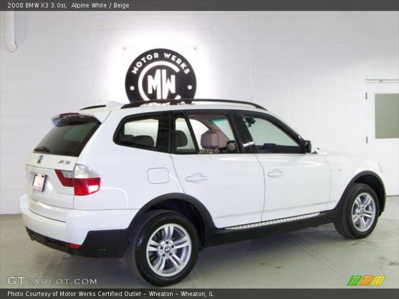 Alpine White / Beige 2008 BMW X3 3.0si