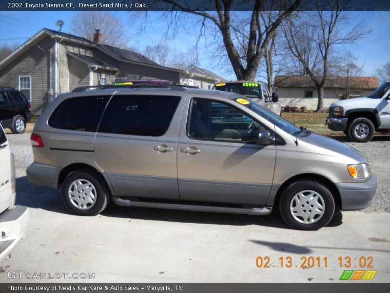 Desert Sand Mica / Oak 2002 Toyota Sienna CE