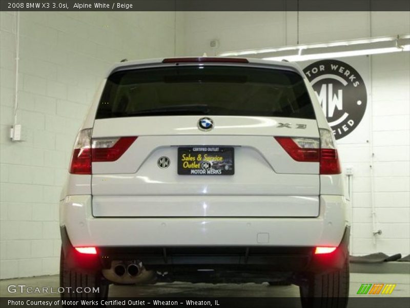 Alpine White / Beige 2008 BMW X3 3.0si