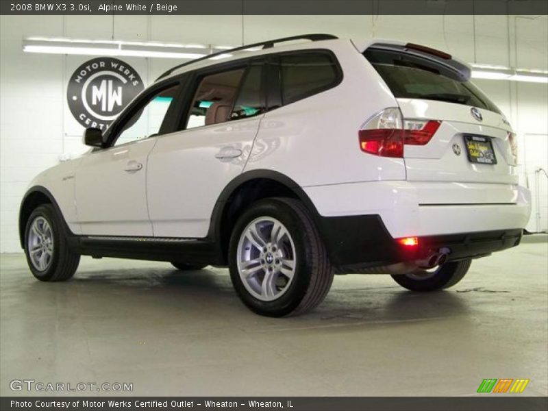 Alpine White / Beige 2008 BMW X3 3.0si