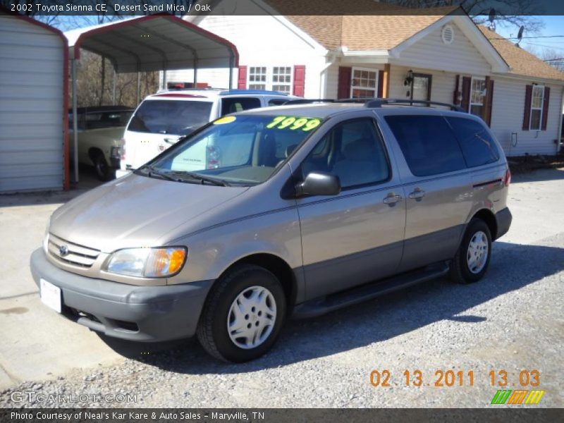 Desert Sand Mica / Oak 2002 Toyota Sienna CE