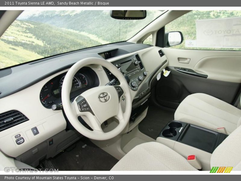 Bisque Interior - 2011 Sienna LE AWD 